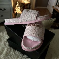 Gorgeous Pink Sandal Slides Sz 8.5 Nwb