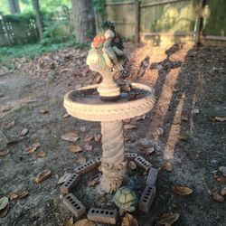 Cement Birdbath
