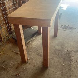 Hand built Wooden Work Bench 