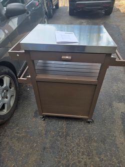 Brand new wooden Cart with wheels.
