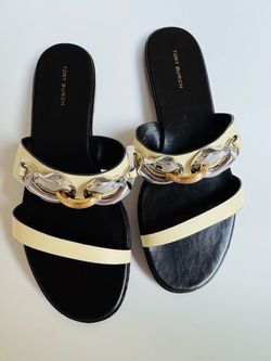 Tory Burch Chain-Strap Slide Sandals