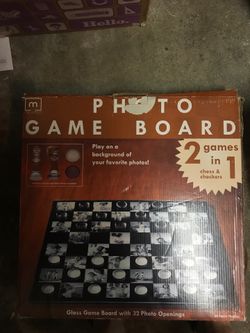 COMBO CHESS / CHECKERS PHOTO-GAME BOARD