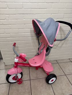 Radio Flyer Pink Kids Tricycle with Canopy
