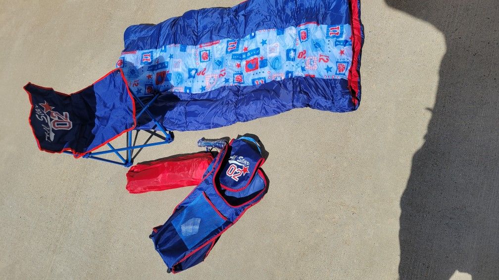 Camping Combo Pack- Sleeping Bag, Tent, Chair