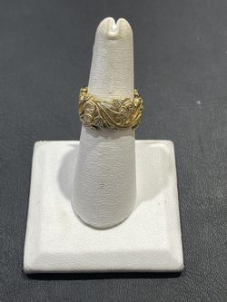 18KT Yellow Gold .50CTW Diamond Vine Lady’s Band 