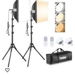 Torjim Softbox Photography Lighting Kit, 16'' x 16'' Professional Softbox Lighting Kit 

