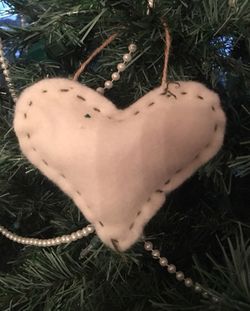 Hand sewn wool ornament