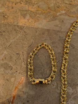 New set gold plated stainless steel tejido chino link Brownsville $40