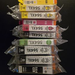 11 HP 564XL High Yield Ink Cartridges - Black, Yellow, Magenta, Photo Black 