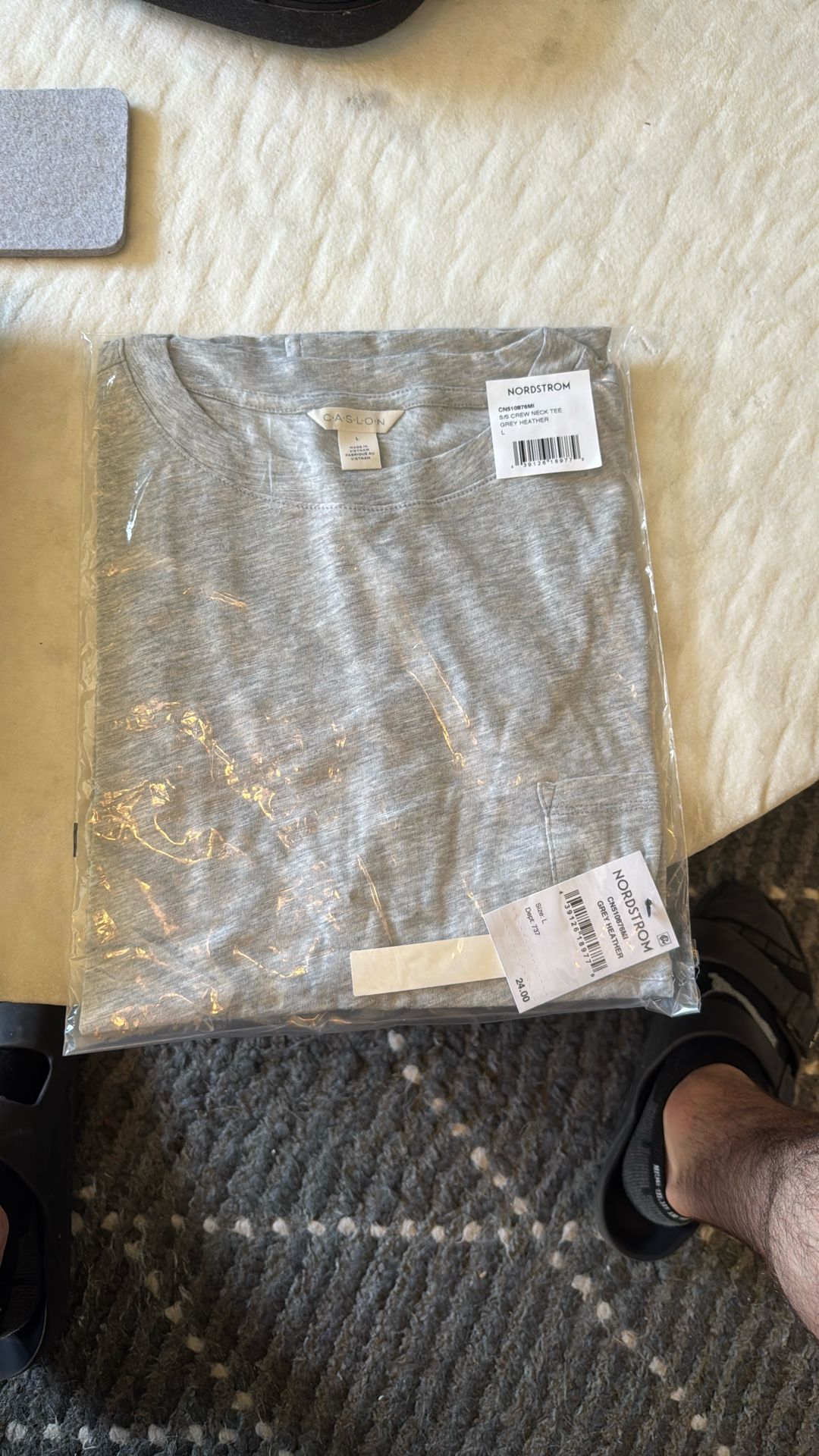 Crew Neck Tee Grey Heather