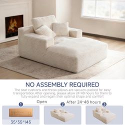 68-inch Indoor Chaise Lounge, Corduroy Upholstered Sofa Bed, Deep Seat Sofa Bed, Reading Chairs, Small and Comfortable Sofas for Living Room, Bedroom,