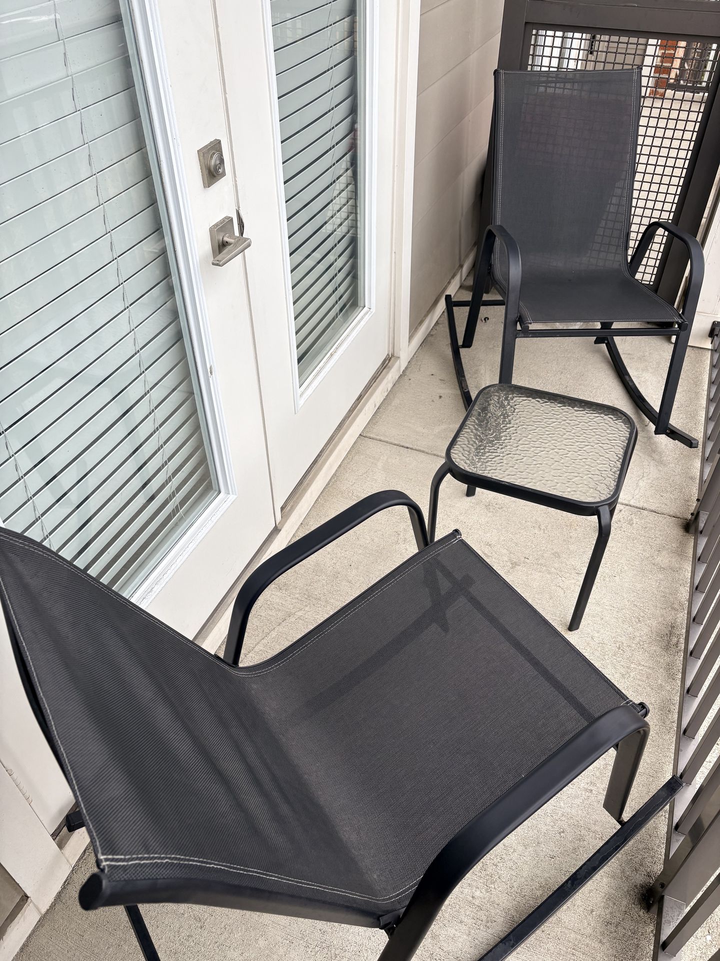 3-Piece Patio Balcony Set – Black
