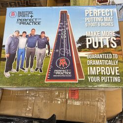 PERFECT PRACTICE Barstool Putting Mat - Indoor Golf Putting Green - Putting Matt for Indoors and Outdoors Practice
