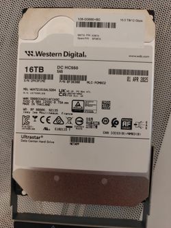 Untested 16TB Western Digital SAS Enterprise HDD