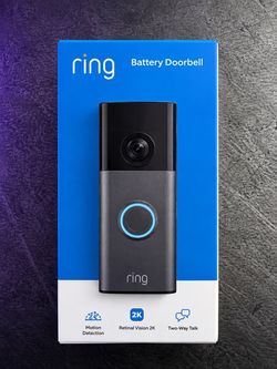 Ring Battery Doorbell 2K (newest model), Speckled Gray