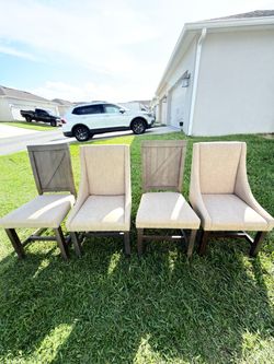 Selling a set of 4 dining chairs.