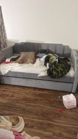 Bed and sofa with drawers
