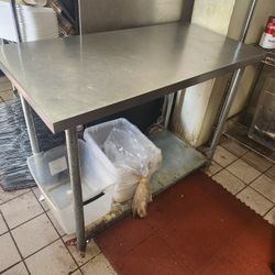 Commercial Restaurant 4ft Stainless Steel Table 48"×24"×36"