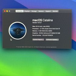 2012 Apple iMac 21.5" Desktop - Quad i5 2.7GHz - 8GB - 1TB HD - macOS 10.15.7