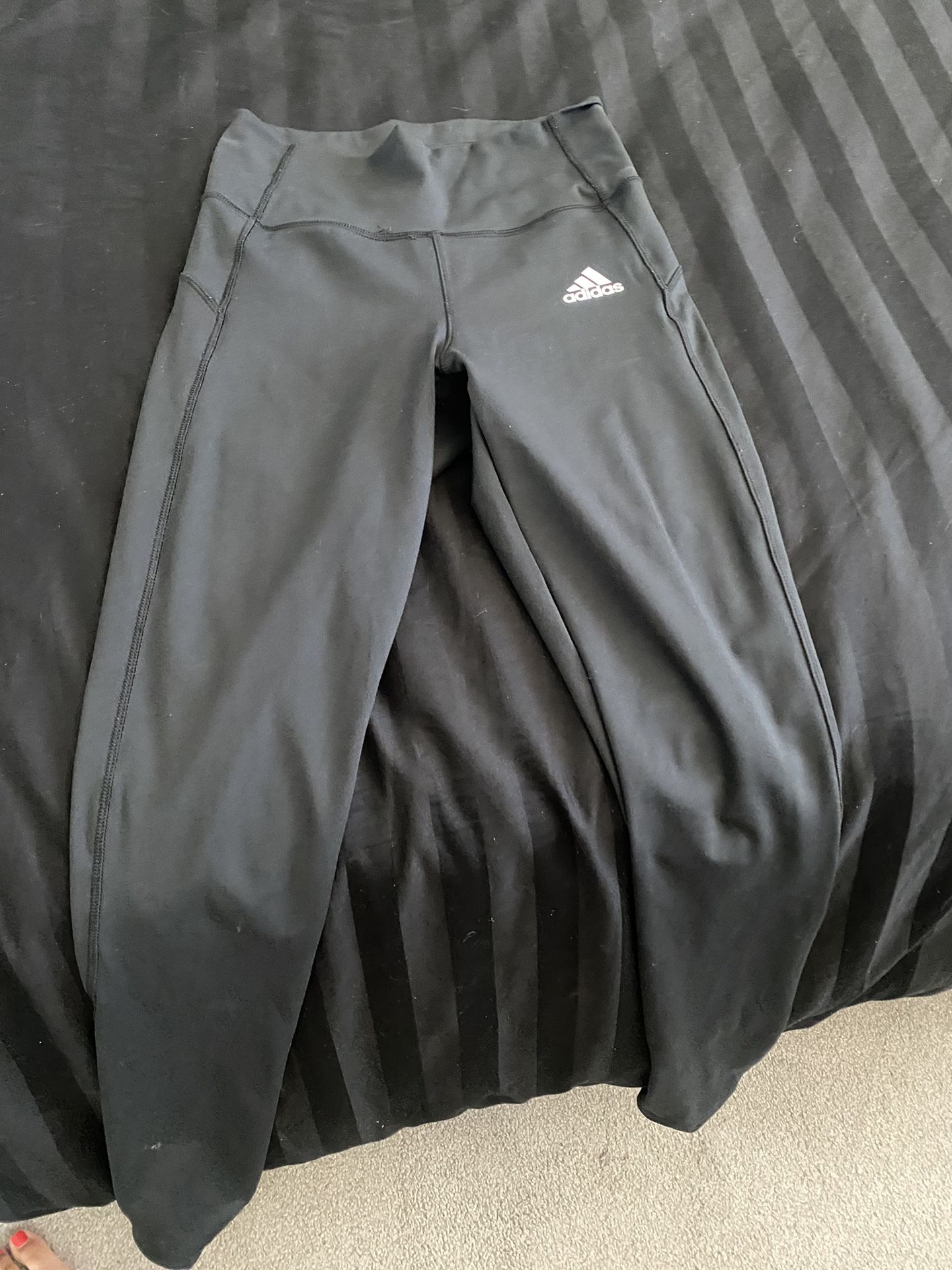 Womens Adidas High Waisted Running Pants Like New Size Small