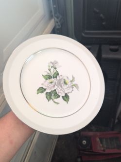 Whites rose plates