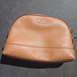 Coach Pebbled Leather Cosmetic Bag