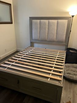 Bed without mattress