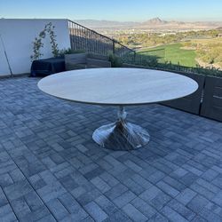 Restoration Hardware Aero Round Dining Table 
