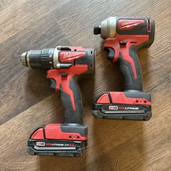 Milwaukee M18 Brushless Drill & Impact + 2 Batteries