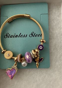 Stainless Steel Charm Bracelet