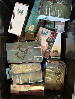 A box full of gym stuff