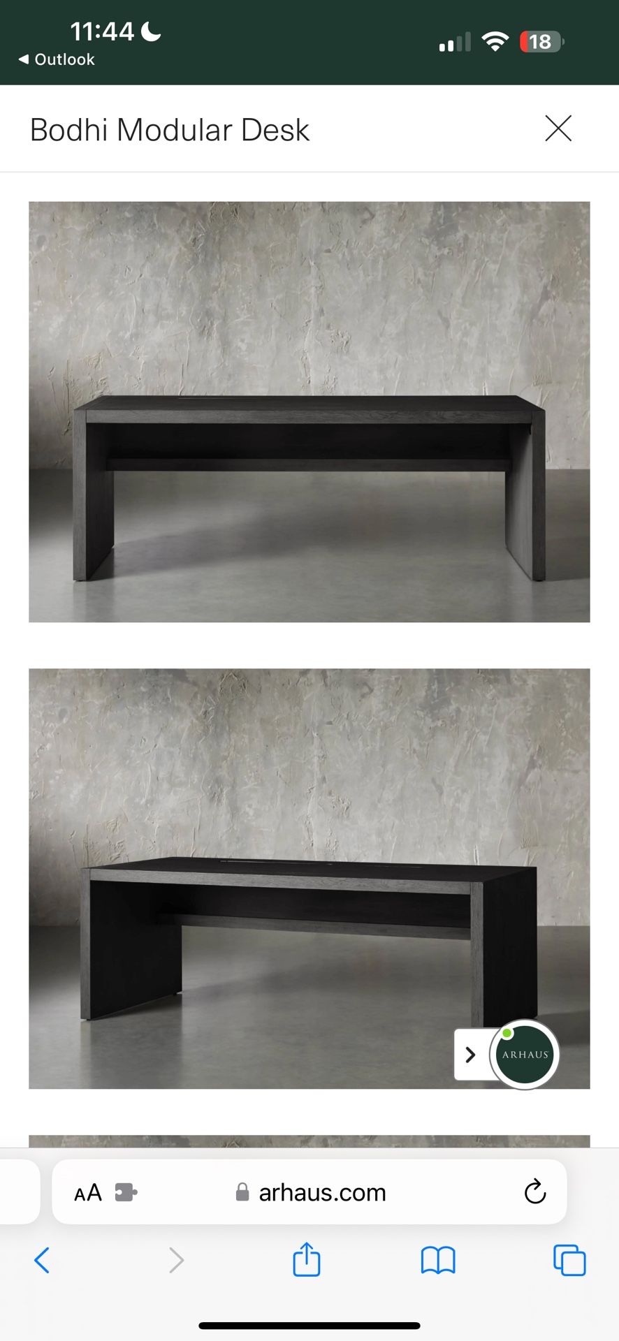 BRAND NEW 83 inch Arhous Ebony Wood Table