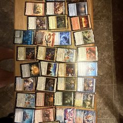 110 R + M Magic Cards Plus 3 Boxes Of Commons And Uncommons