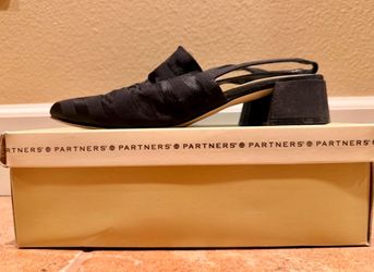 👠 Vintage 90s Black Satin Low Heels Women’s Shoes Size 10