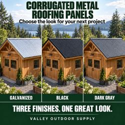 6ft, 8ft, 10ft, 12ft & 14ft Corrugated Metal Panels ready for your Roofing Project!