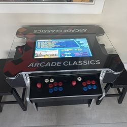 Cocktail Arcade Table – 1,100+ Games – Includes Barstools