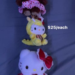 Hello Kitty Limited Plushies (WITH TAGS)