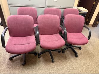 Set of 6 conference room office desk chairs - price is for all