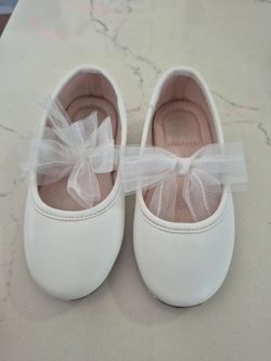 White toddler flats