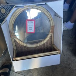 Boho / Wicker Mirror