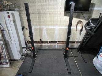 Rogue Squat Rack and accessories