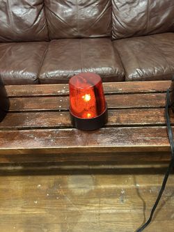 Flashing And Rotating Red Light