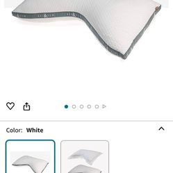 Eli & Elm | Ultimate Side Sleeper Pillow with Adjustable Filler to Get The Perfect Contour Curved Pillow for A Neck Pain Relief Sleep - Removable Late