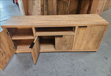 Oak finish TV stand (60")