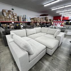 Thomasville Lowell Fabric Modular Sectional 6pc