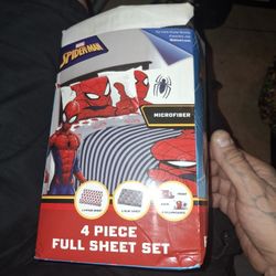 4 Piece Full Sheet Set Spider-Man For Boys