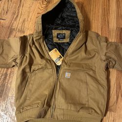 Carhartt brown and black work jacket #workwear