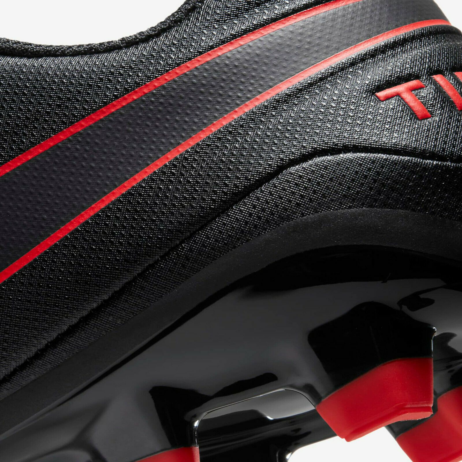 Nike Tiempo Legend Size 8.5 MG Black/Red Soccer Cleats