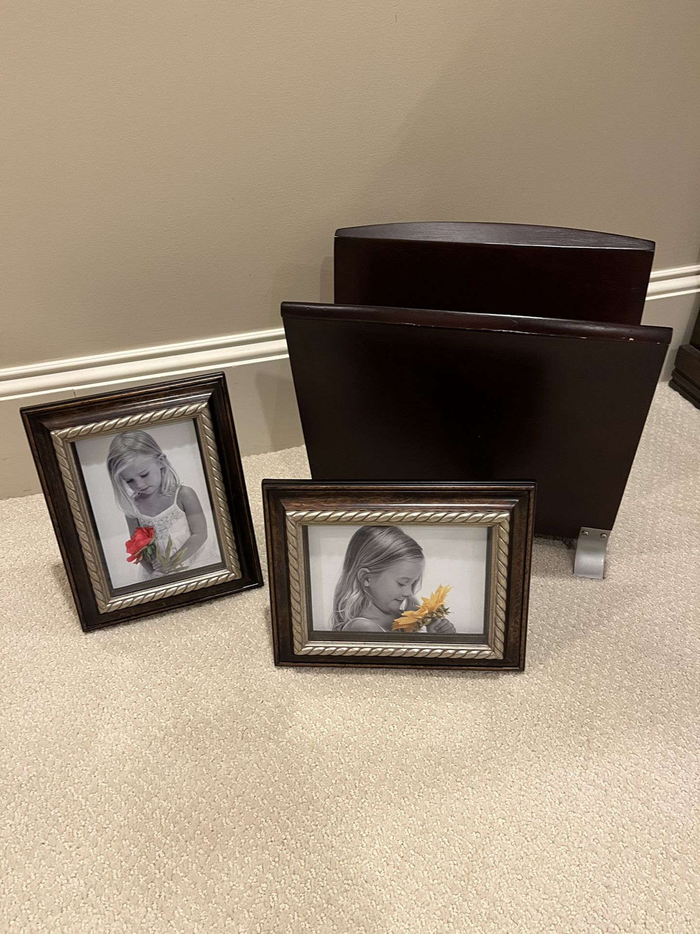Picture frames and magazine rack