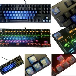 Blue Fade Mechanical Gaming Keyboard RGB LED Rainbow Backlit Waterproof K550